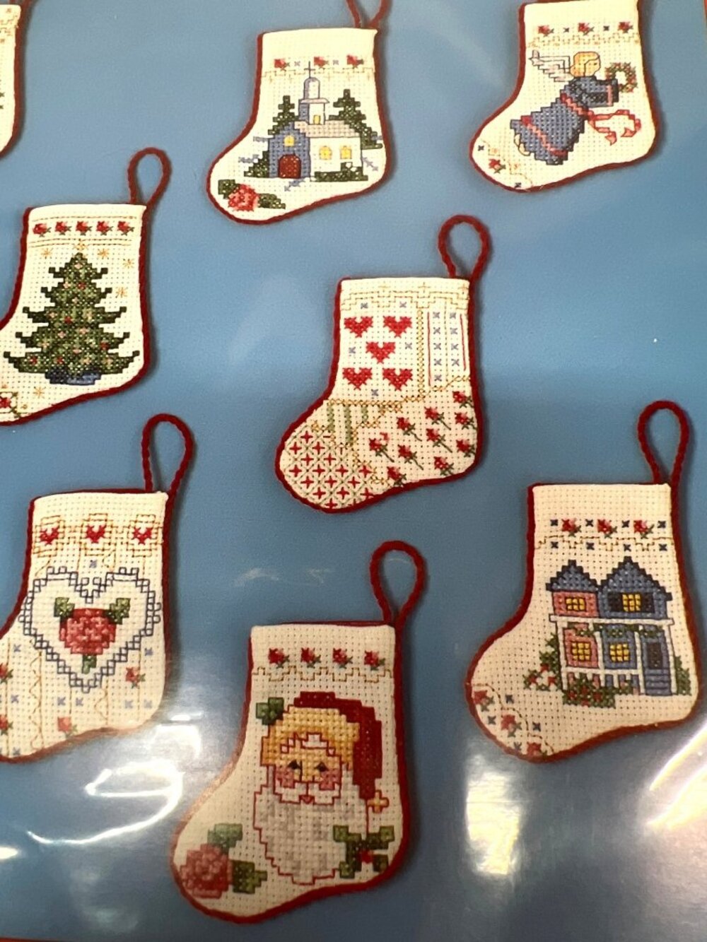 Bucilla Tiny Victorian Stockings Counted Cross-Stitch Kit 10 Christmas Ornaments